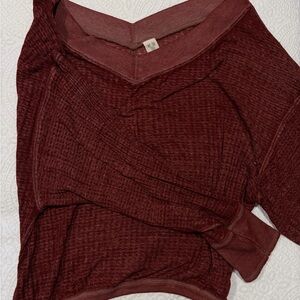 WE THE FREE Women's Burgundy Sweater
